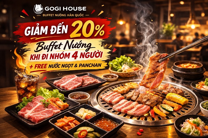 Gogi House – Buffet nướng Hàn Quốc